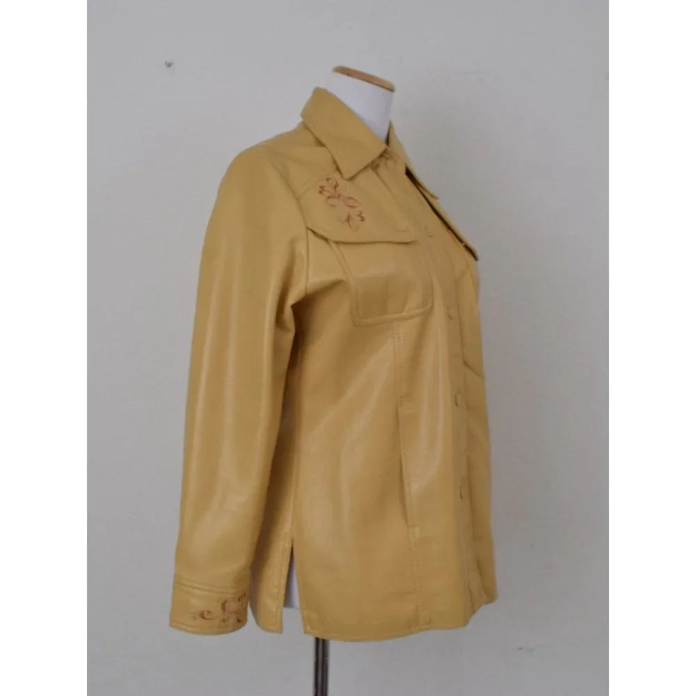 Vintage 70s Vinyl Embroidered KMART Jacket size‎ L